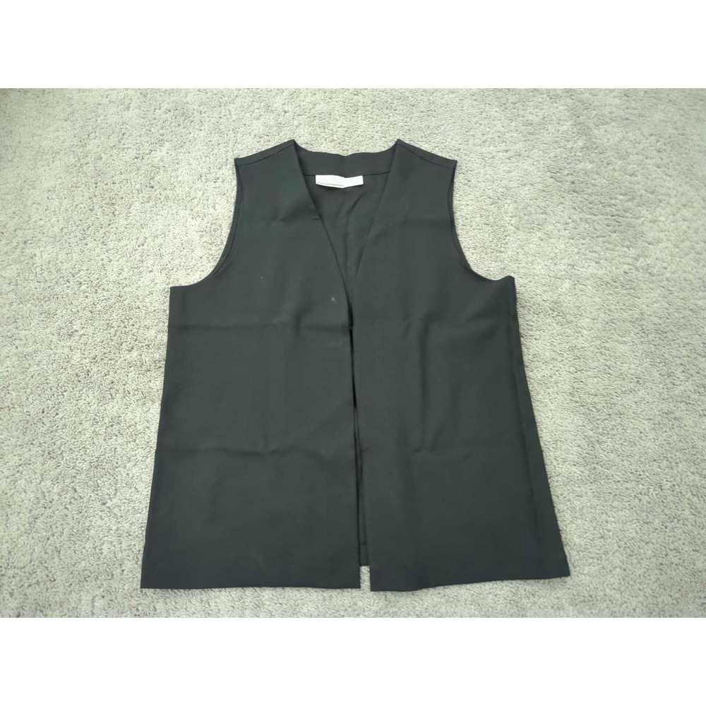 Levi's Bend Over Vest Womens XL Black V-Neck Open Front Made in Mexico